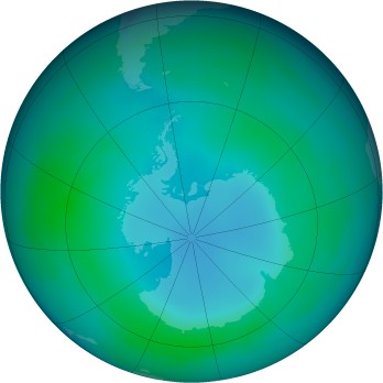 Antarctic ozone map for 2000-05